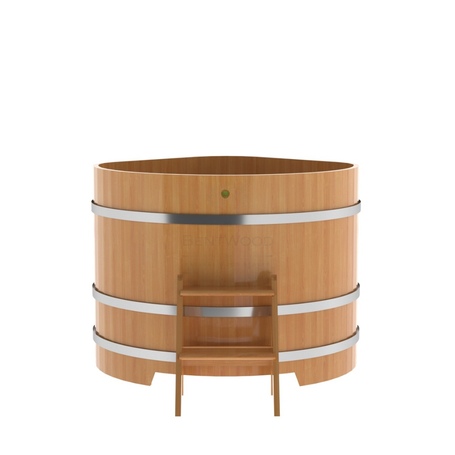 BentWood угловая из лиственницы (1,19х1,19 м.), h=1 м. Натуральная Премиум купель фото  фото - 4
